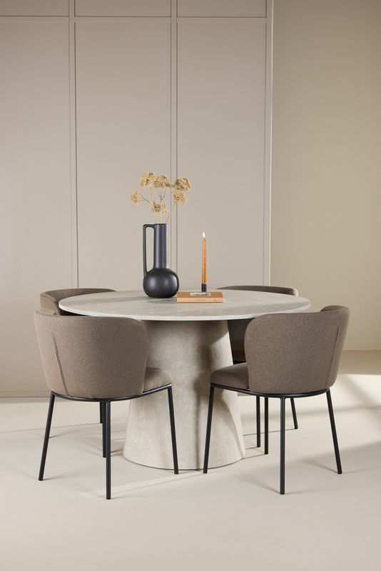 Venture Home Matbord Lanzo med Edina Stol