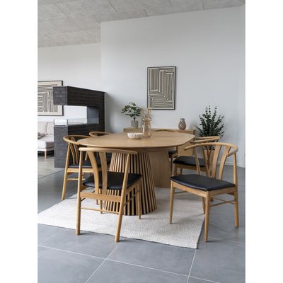 House Nordic Artenara Matstol Naturell/Svart 2-pack