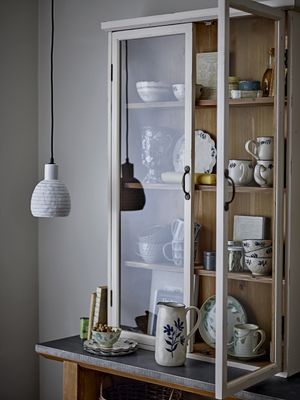 Bloomingville Elga Taklampa, Vit, Stengods, Ø14,5xH21,5 cm