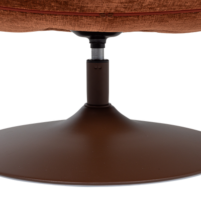 WOOOD Elvi Svängbar Fåtölj med Chenille Textur, Rost