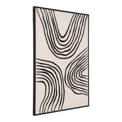 House Nordic Lipari Canvas Print Svart/Beige 60x90 cm