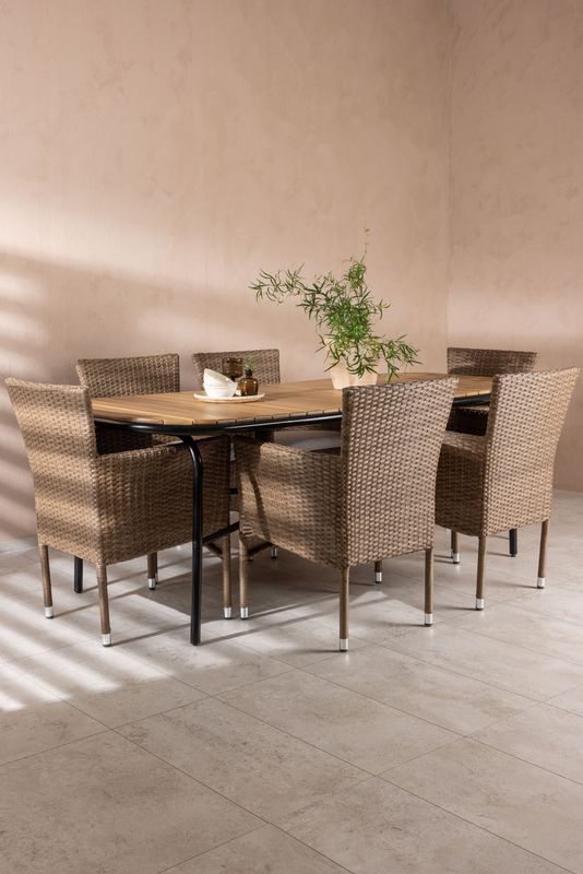 Venture Home Holmbeck Rektangulär Matgrupp