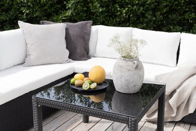 Venture Home Kuba Hörnsoffgrupp i Svart Konstrotting