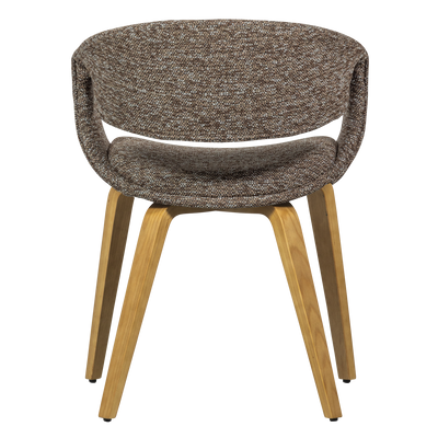 WOOOD Yossi Matstol Brun med Naturfärgade Träben 2 st