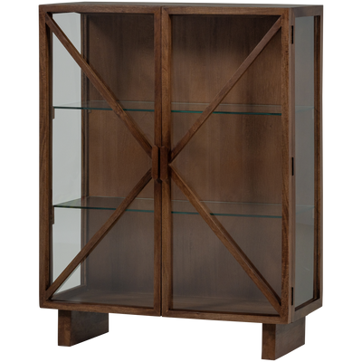 WOOOD KELLA Vitrinskåp i Mangoträ Brun