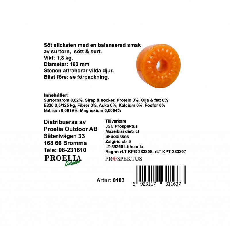 SLICKSTEN VILDSVIN SÖT & SUR SURTORN 1,8 KG