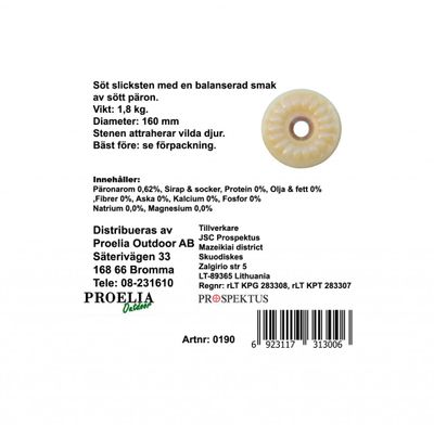 SLICKSTEN VILDSVIN PÄRON 1,8 KG