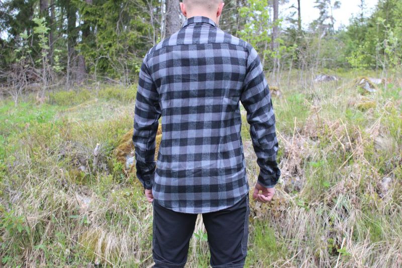FLANELLSKJORTA BORSTAD 12-PACK GRÖN/SVART