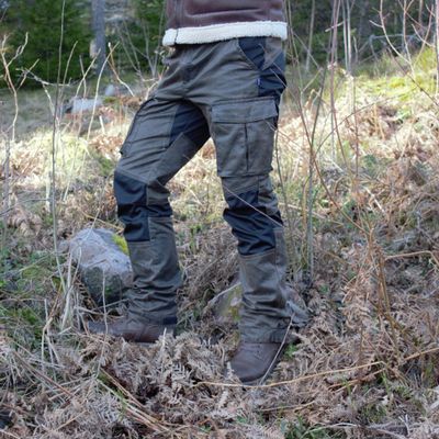 FOREST FRITIDSBYXA WAXED BROWN CARGO