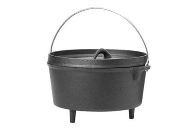 GJUTJÄRNSKASTRULL MED LOCK DIAM 25 CM 