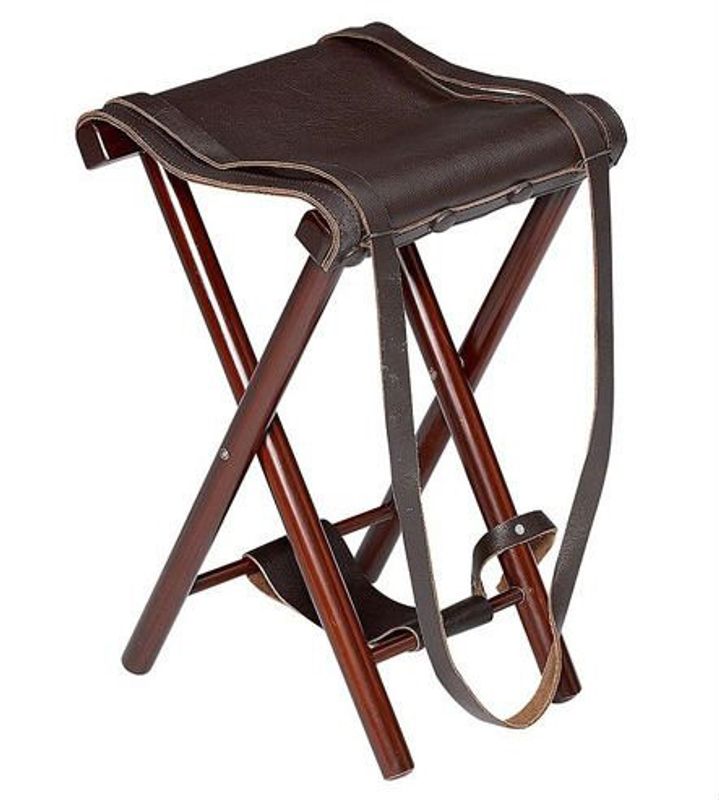 4-BENSSTOL MED SITS AV SKINN 55 CM HÖG