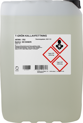 T GRÖN Kallavfettning