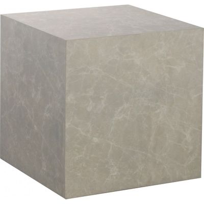 Kuben soffbord beige marmorfolie 60 x 60 x 60 cm