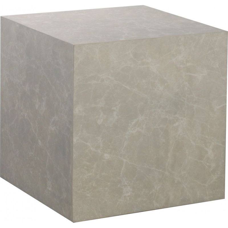 Kuben soffbord beige marmorfolie 60 x 60 x 60 cm