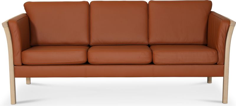 Pure 3-sits soffa i Cognacfärgat läder