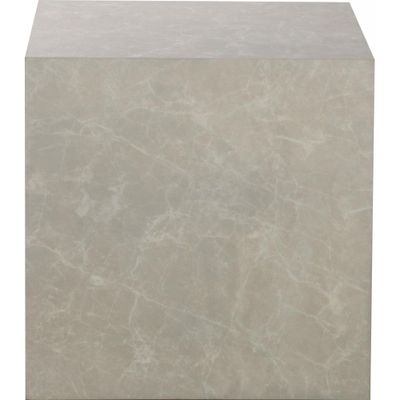 Kuben soffbord beige marmorfolie 60 x 60 x 60 cm