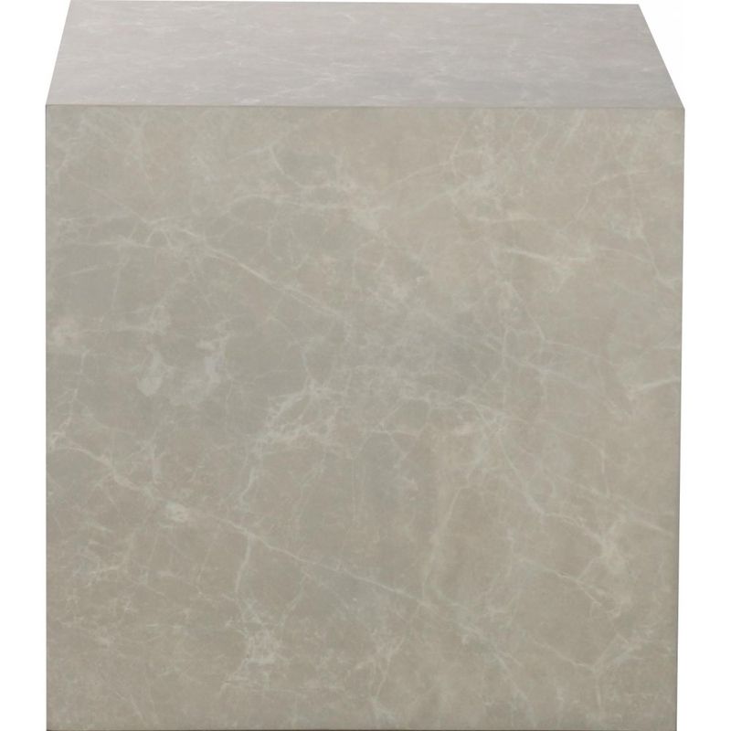 Kuben soffbord beige marmorfolie 60 x 60 x 60 cm