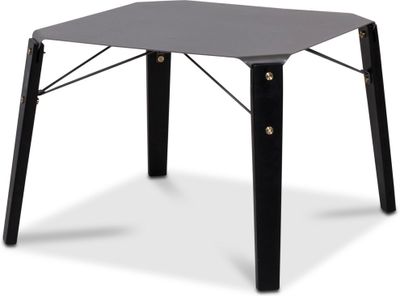 Signum fyrkantigt soffbord 60 x 60 cm - Svart/Mässing/Metall