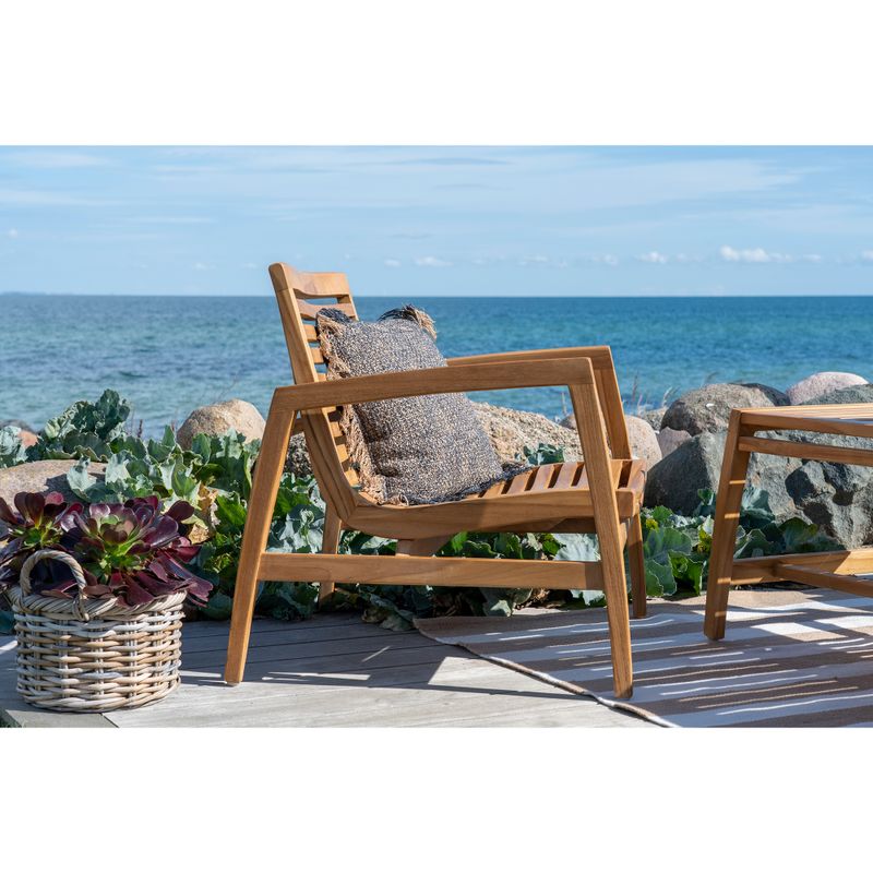 Santander Loungeset - Loungeset, teak, natur, inkl. kuddar