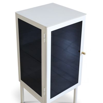 Revel vitt sängbord 75 cm med vänsterhängd dörr