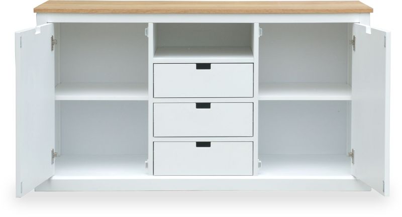 Fårö sideboard - Vit / Oljad ek