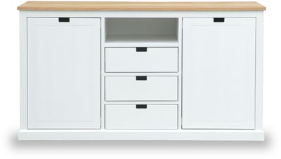 Fårö sideboard - Vit / Oljad ek