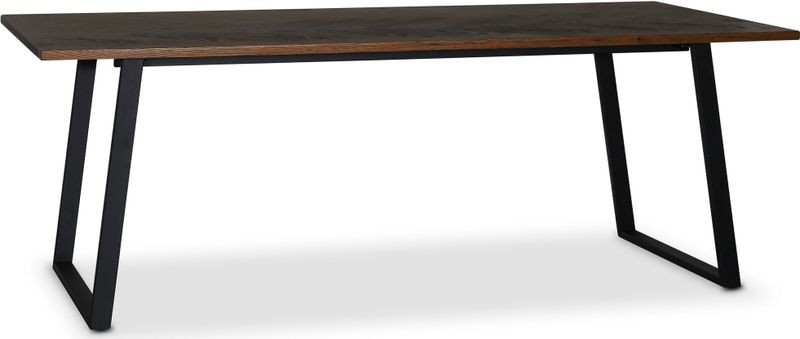 Edge matbord 240x90 - Brownstained fishbone