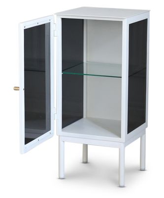 Revel vitt sängbord 75 cm med vänsterhängd dörr