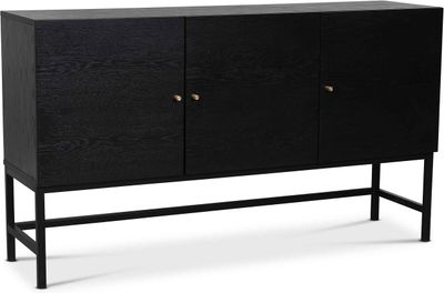 Carl sideboard med 3 dörrar - Svartbetsad ask