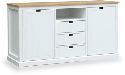 Fårö sideboard - Vit / Oljad ek