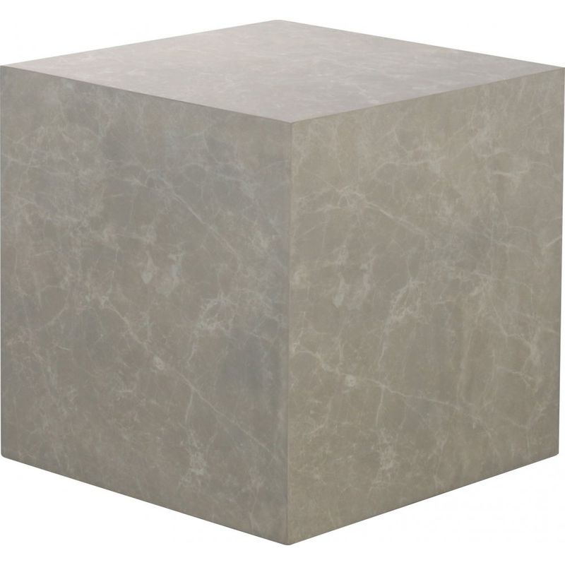 Kuben soffbord beige marmorfolie 60 x 60 x 60 cm