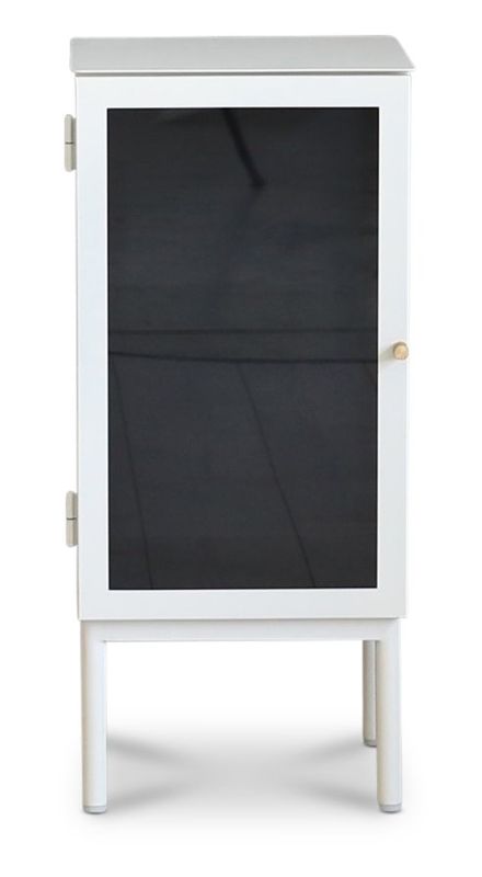 Revel vitt sängbord 75 cm med vänsterhängd dörr