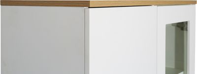 Edge highboard - Vit högtryckslaminat (HPL)