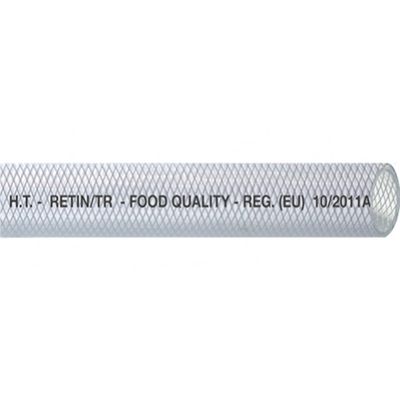 Klar PVC-slang armerad food quality 50mm, rulle 25m