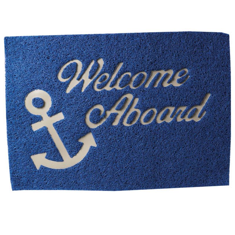 Matta lalizas ”welcome on board” blå 40x60cm