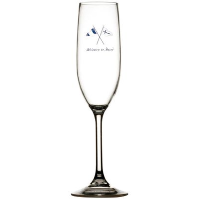 MB Welcome on board Champagneglas Ø5 cm H25 cm 236 ml 6 st