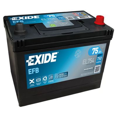 Exide EL754 Dual EFB batteri, 75 Amp