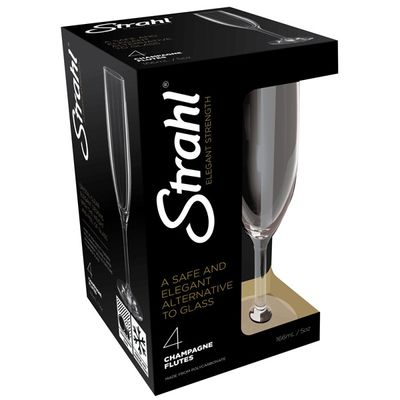 Strahl Champagneglas Polykarbonat 166 ml. 4 st i presentförp