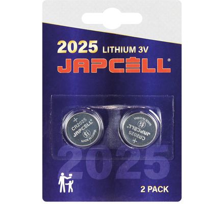 Japcell CR2025 Litiumbatteri 3V, 2 st
