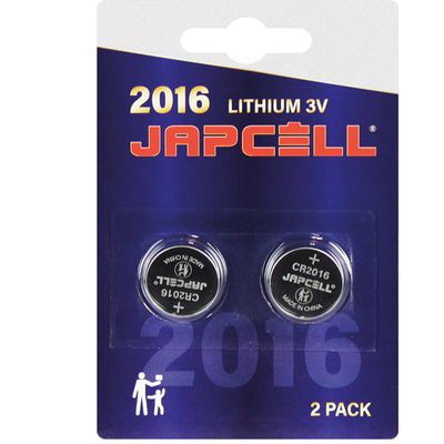 Japcell CR2016 3V litium batteri 2 st