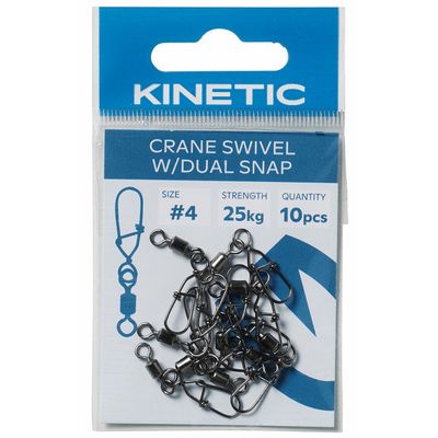 Kinetic Crane svirvel med spänne stl. #8 10st.