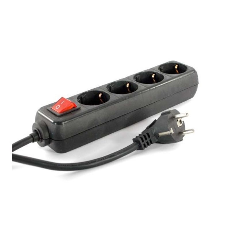 Grenuttag 4 uttag med strömbrytare