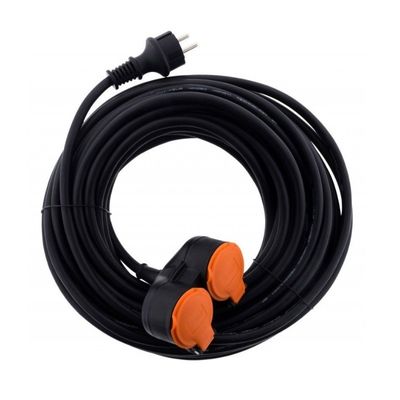 Förlängningssladd med 2 uttag 25m för utomhusbruk