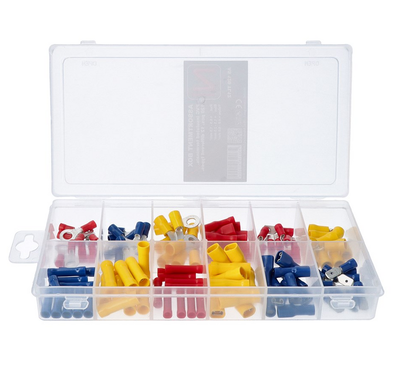 Sortimentlåda PVC Isolerade kabelskor - 120 delar