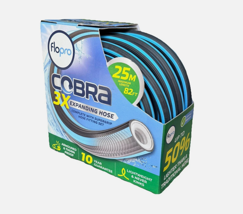 Flopro Cobra Expanderande Trädgårdsslang 25 meter