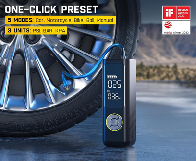 Fanttik S100 APEX Portabel Däckkompressor med Powerbank