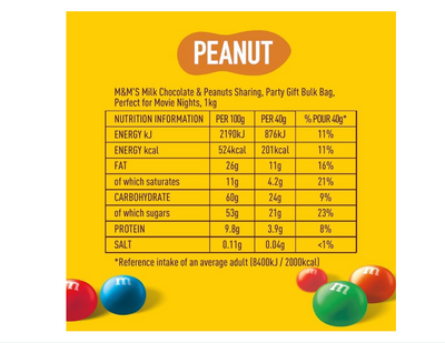 M&M's Peanut 800 g – Krispig chokladglädje i storpack!
