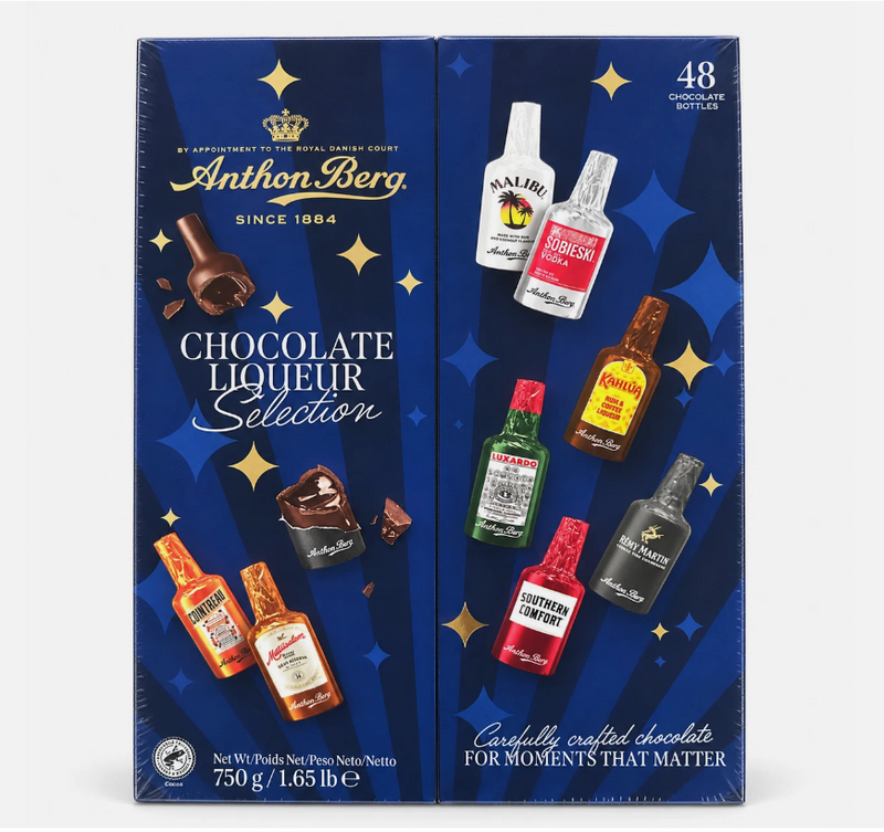 Anthon Berg Chocolate Liqueurs 750 g – 48 lyxiga likörpraliner