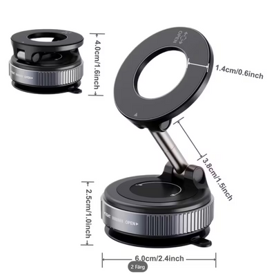 K007 Magnetisk Mobilhållare för Bil – Kraftfull Magnet, Vakuumfäste & 360° Rotation