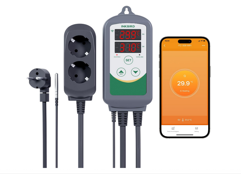 Inkbird ITC-308 WiFi – Smart temperaturregulator för värme och kyla
